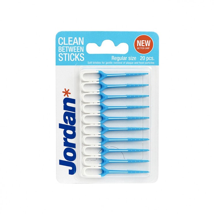 Jordan Clean Between Sticks Regular 20τμχ | Μεσοδόντιες Οδοντογλυφίδες Μπλε