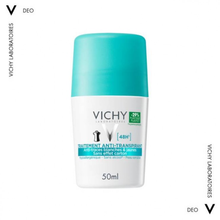 Vichy Deodorant Anti-marks Roll-On 48h 50ml |Αποσμητικό Κατά Λευκών & Κίτρινων Σημαδιών - 48h Προστασία