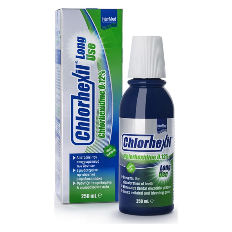 Intermed Chlorhexil 0.12% Mouthwash Long Use Στοματικό Διάλυμα με χλωρεξιδίνη 0.12%, 250ml ΦΑΡΜΑΚΕΙΟ