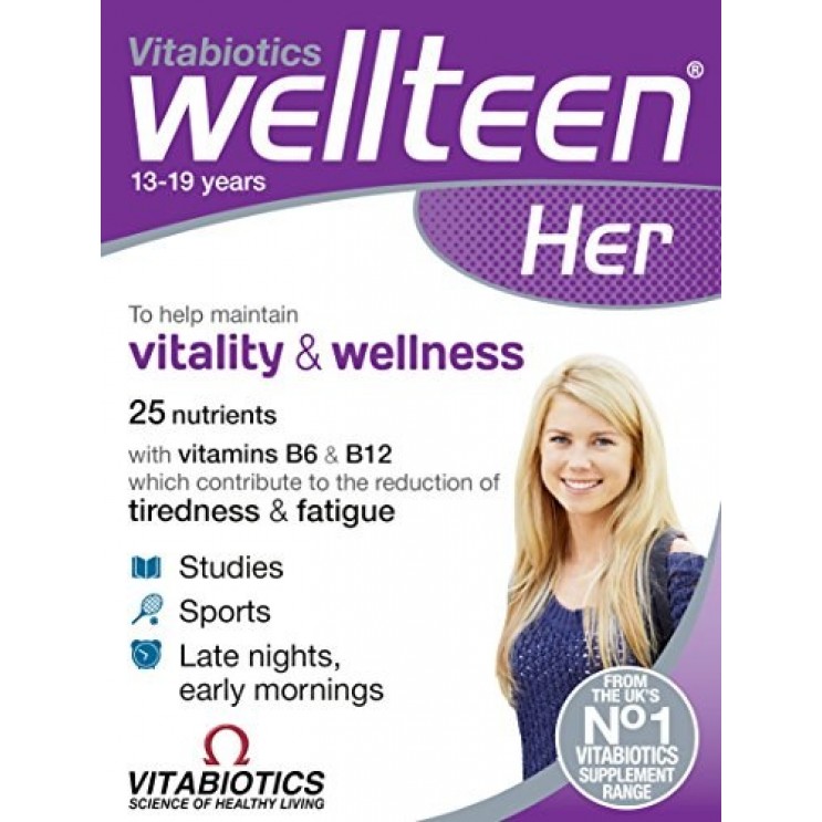 Vitabiotics Wellteen Her, Συμπλήρωμα Διατροφής Για Έφηβες/Νέες Γυναίκες 30Tabs ΔΗΜΟΦΙΛΕΣΤΕΡΑ