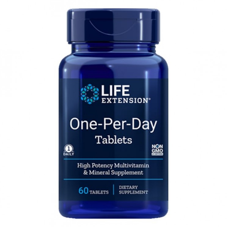Life Extension One-Per-Day High Potency Multivitamin & Mineral Supplement 60tabs | Φόρμουλα με Βιταμίνες, Μέταλλα & Ιχνοστοιχεία ΒΙΤΑΜΙΝΕΣ