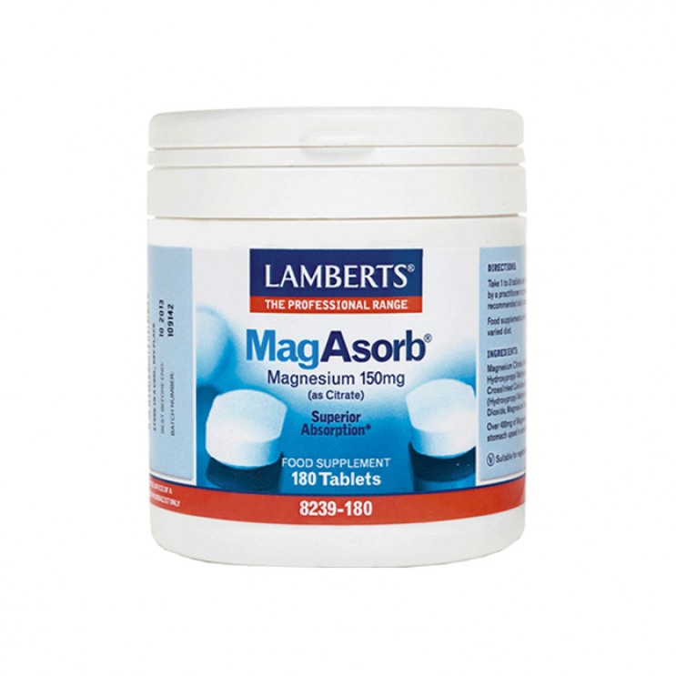 Lamberts MagAsorb 180Tabs | Μαγνήσιο Υψηλής Απορρόφησης  ΜΕΤΑΛΛΑ & ΙΧΝΟΣΤΟΙΧΕΙΑ