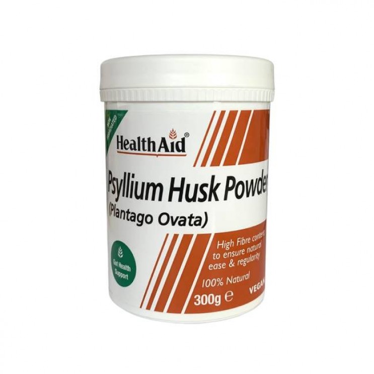 Health Aid Psyllium Husk Fibre Powder 300gr |  Συμπλήρωμα Διατροφής σε Σκόνη για Την Κινητικότητα του Εντέρου. ΑΔΥΝΑΤΙΣΜΑ