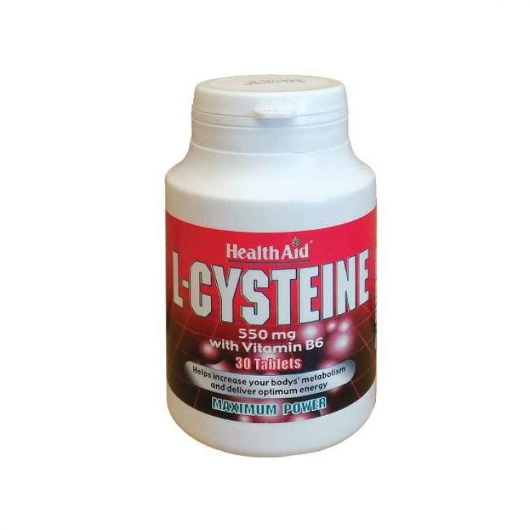 Health Aid L-Cysteine & VitB6 30tabs | Συμπλήρωμα Διατροφής με Κυστεΐνη 