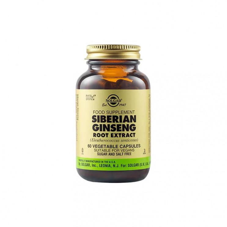 Solgar Siberian Ginseng Root Extract 60veg.caps | Συμπλήρωμα Διατροφής Για Τόνωση Του Οργανισμού & Ενίσχυση Της Άμυνας