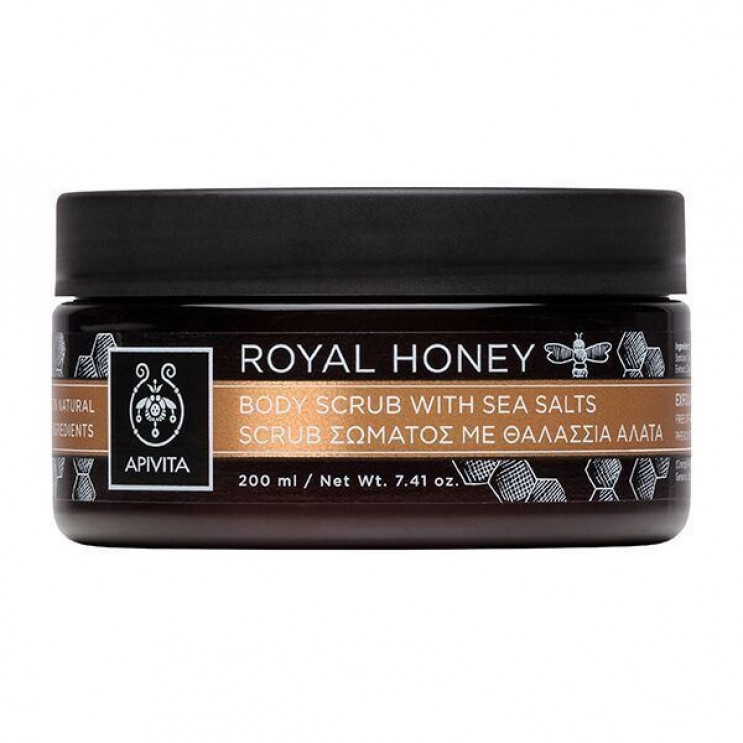 Apivita Royal Honey Body Scrub Sea Salts 200ml | Απολέπιση Σώματος με Θαλάσσια Άλατα & Μέλι ΦΡΟΝΤΙΔΑ ΓΙΑ ΤΟ ΣΩΜΑ