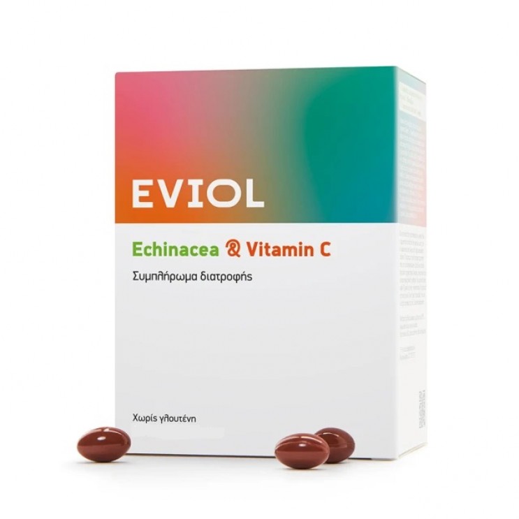 Eviol Echinacea & Vitamin C 30caps | Συμπλήρωμα Διατροφής με Εχινάκεια και Βιταμίνη C.