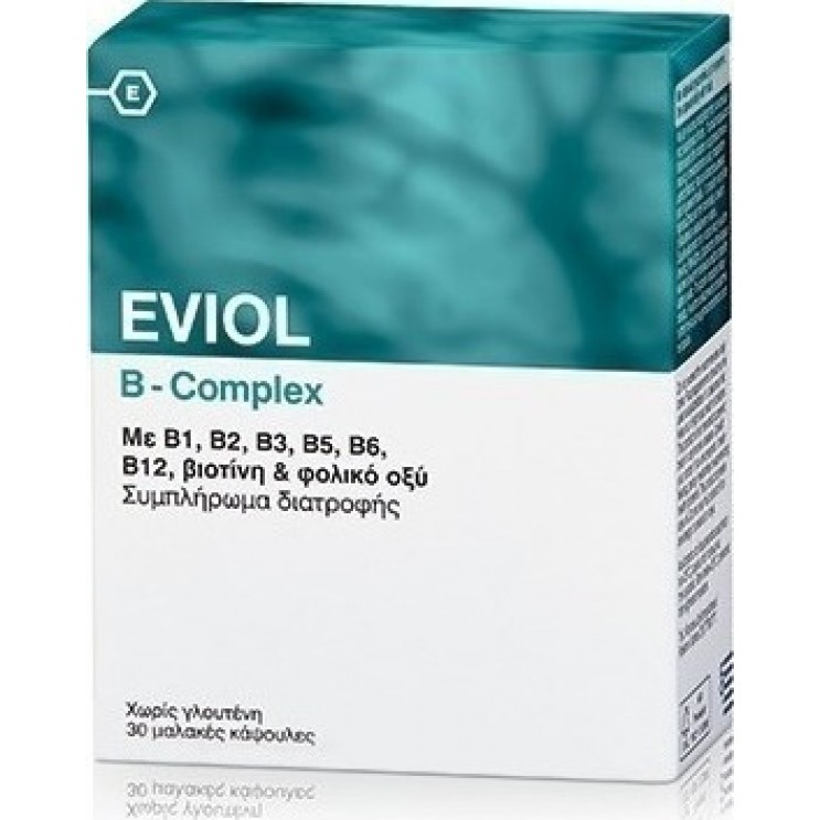 Eviol B Complex 30caps | Σύμπλεγμα Βιταμινών Β