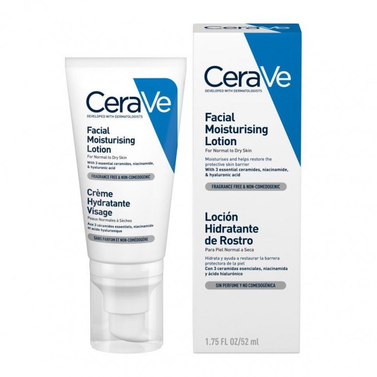 CeraVe Facial Moisturising PM Lotion 52ml | Ενυδατική Κρέμα Προσώπου με Υαλουρονικό Οξύ, Ceramides και Νιασιναμίδη