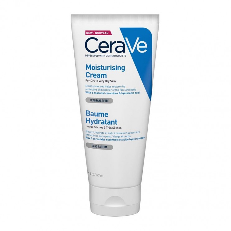 CeraVe Moisturising Cream 177ml | Ενυδατική Κρέμα Προσώπου και Σώματος με Ceramides και Υαλουρονικό Οξύ ΦΡΟΝΤΙΔΑ ΓΙΑ ΤΟ ΣΩΜΑ