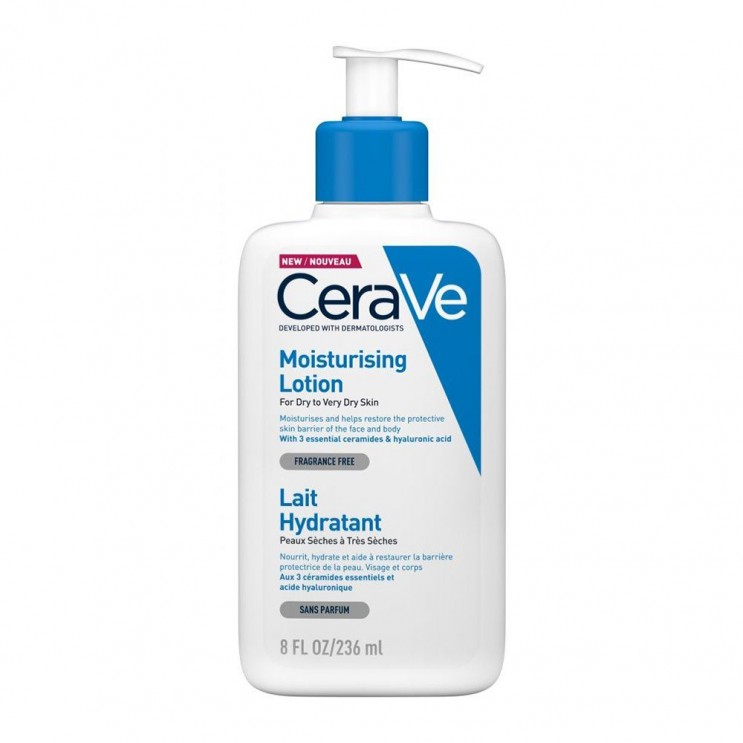 CeraVe Moisturising Lotion 236ml | Ενυδατικό Γαλάκτωμα Προσώπου και Σώματος με Ceramides και Υαλουρονικό Οξύ ΦΡΟΝΤΙΔΑ ΠΡΟΣΩΠΟΥ
