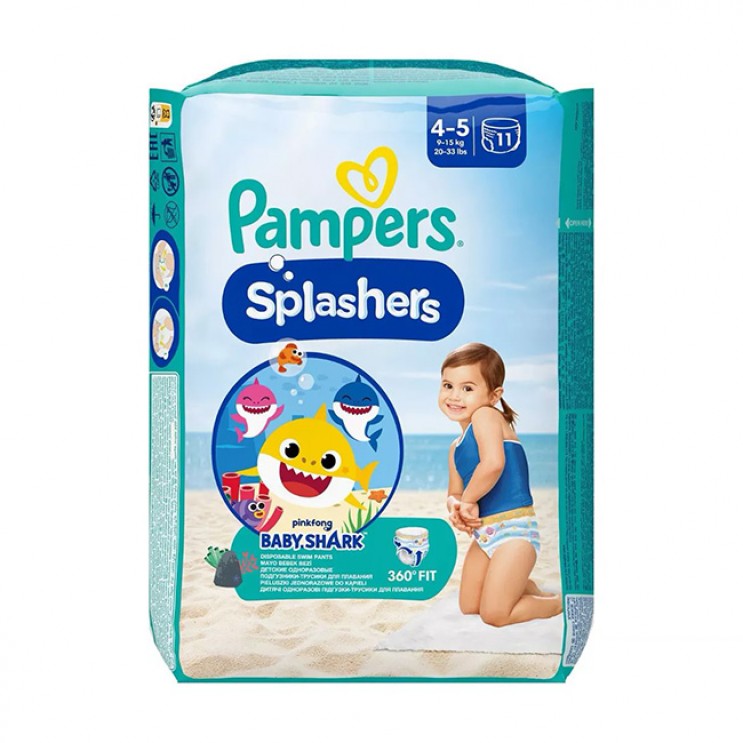 Pampers Splashers No 4-5 (9-15kg) 11τμχ | Αδιάβροχες Πάνες Μαγιό ΦΡΟΝΤΙΔΑ ΜΩΡΟΥ