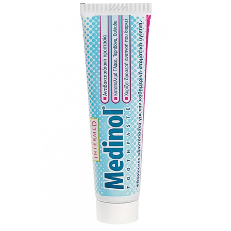 Intermed Medinol Toothpaste 100ml | Φθοριούχος Οδοντόπαστα για Βακτηριακή Προστασία