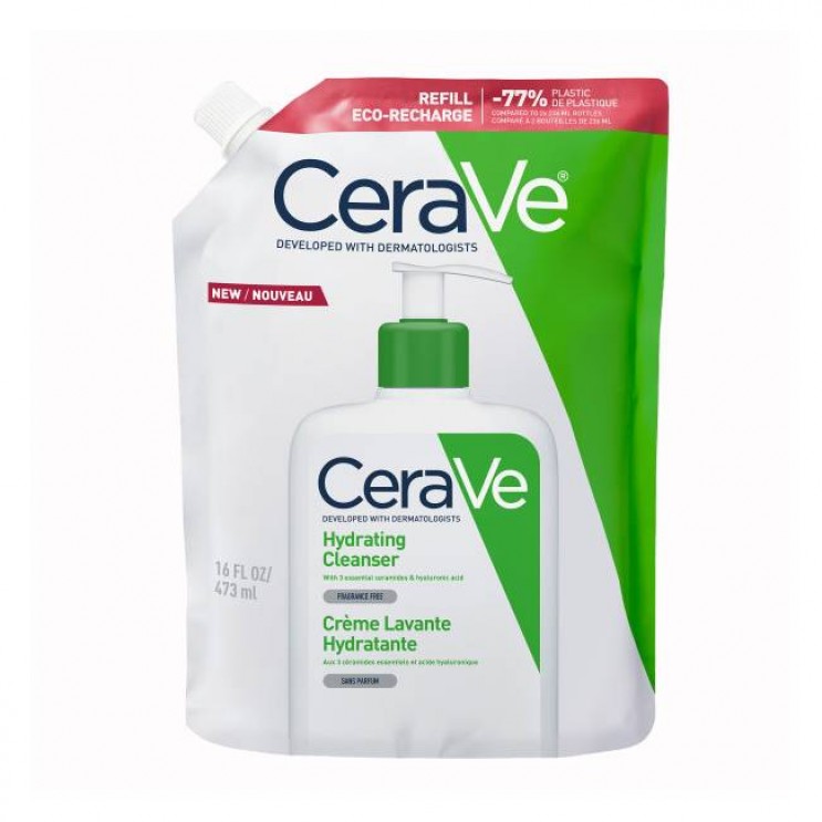 CeraVe Hydrating Cleanser Refill 473ml | Ενυδατική μη Αφρίζουσα Κρέμα Καθαρισμού για Πρόσωπο και Σώμα  ΦΡΟΝΤΙΔΑ ΠΡΟΣΩΠΟΥ