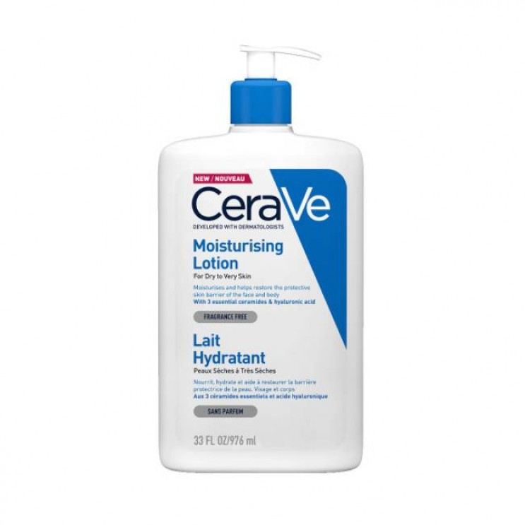 CeraVe Moisturising Lotion 976ml | Ενυδατικό Γαλάκτωμα Προσώπου και Σώματος με Ceramides και Υαλουρονικό Οξύ