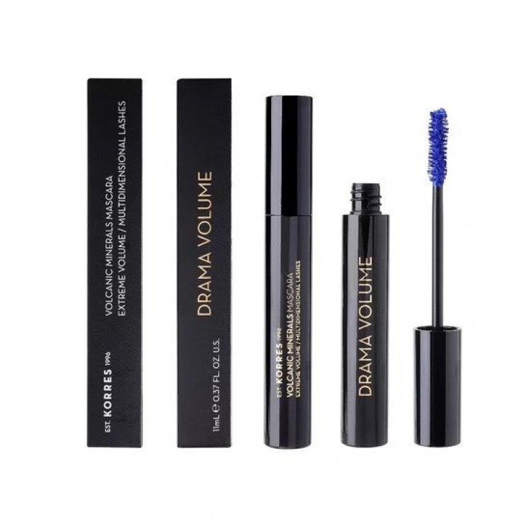 Korres Volcanic Minerals Mascara Drama Volume  03 Bright Blue 11ml | Μάσκαρα για Μέγιστο Όγκο\Πολυδιάστατες Βλεφαρίδες Μπλε