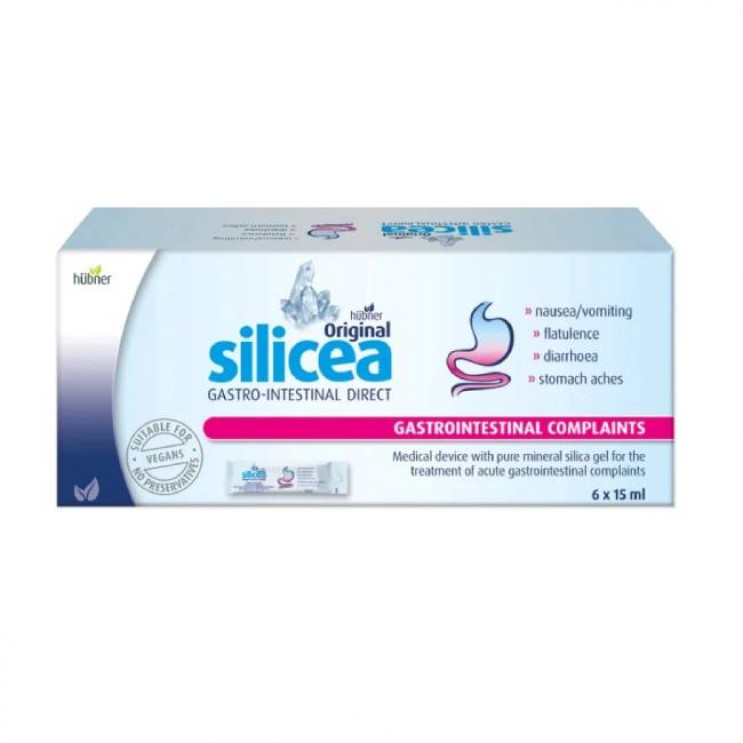 Hubner Silicea Gastro-Intestinal Gel Direct 6x15ml | Συμπλήρωμα Διατροφής Πόσιμης Γέλης Πυριτίου για την Αντιμετώπιση Οξέων Γαστρεντερικών Παθήσεων ΦΑΡΜΑΚΕΙΟ