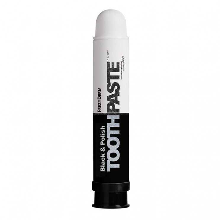 Frezyderm Black & Polish Toothpaste 75ml |Οδοντόκρεμα για Λεύκανση και Στίλβωση