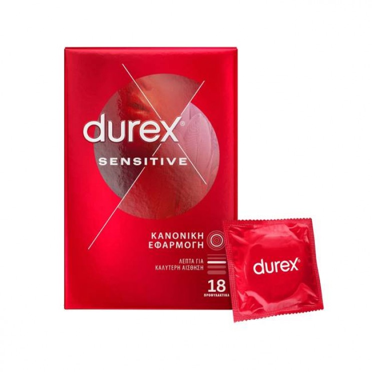Durex Sensitive 18 τμχ |  Προφυλακτικά για Κανονική Εφαρμογή  ΣΕΞΟΥΑΛΙΚΗ ΥΓΕΙΑ