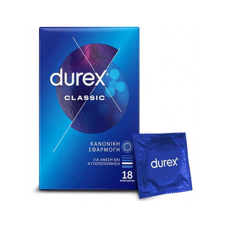 Durex Classic 18 τμχ | Κλασικά Προφυλακτικά Durex ΣΕΞΟΥΑΛΙΚΗ ΥΓΕΙΑ
