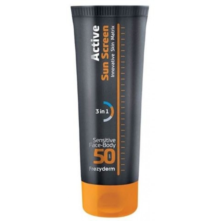 Frezyderm Active Sun Screen Face-Body Sensitive SPF50 150ml | Ενεργή Αντιηλιακή Προσώπου & Σώματος ΦΡΟΝΤΙΔΑ ΠΡΟΣΩΠΟΥ