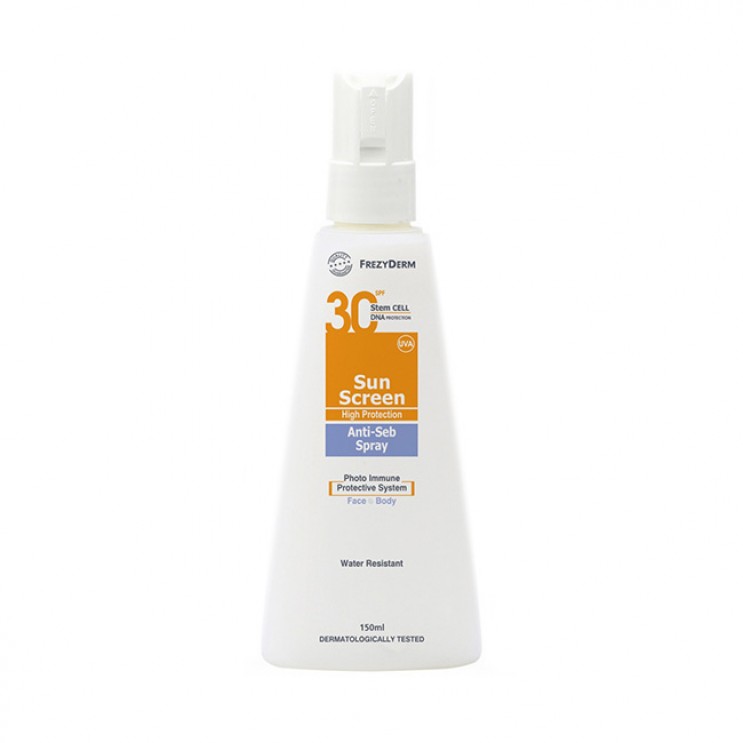 Frezyderm Sun Screen Anti-Seb Spray SPF30 150ml | Αντιηλιακό Προσώπου & Σώματος Για Ακνεϊκά Δέρματα ΦΡΟΝΤΙΔΑ ΠΡΟΣΩΠΟΥ