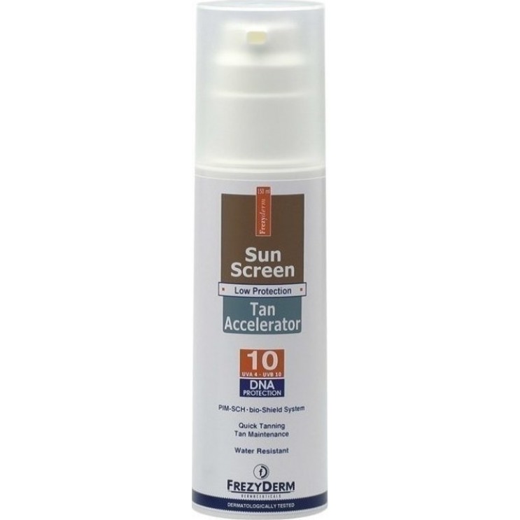 Frezyderm Sun Screen Tan Accelerator SPF10 150ml | Αντιηλιακή Κρέμα Προσώπου & Σώματος Για Γρήγορο Μαύρισμα ΦΡΟΝΤΙΔΑ ΓΙΑ ΤΟ ΣΩΜΑ