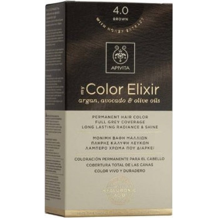 Apivita My Color Elixir 4.0 Brown  | Μόνιμη Βαφή Μαλλιών 4.0 Καστανό