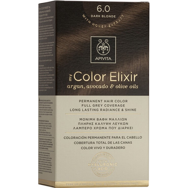 Apivita My Color Elixir 6.0 Dark Blonde | Μόνιμη Βαφή Μαλλιών 6.0 Ξανθό Σκούρο ΦΡΟΝΤΙΔΑ ΜΑΛΛΙΩΝ
