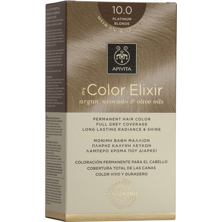 Apivita My Color Elixir 10.0 Platinum Blonde | Μόνιμη Βαφή Μαλλιών 10.0 Κατάξανθο