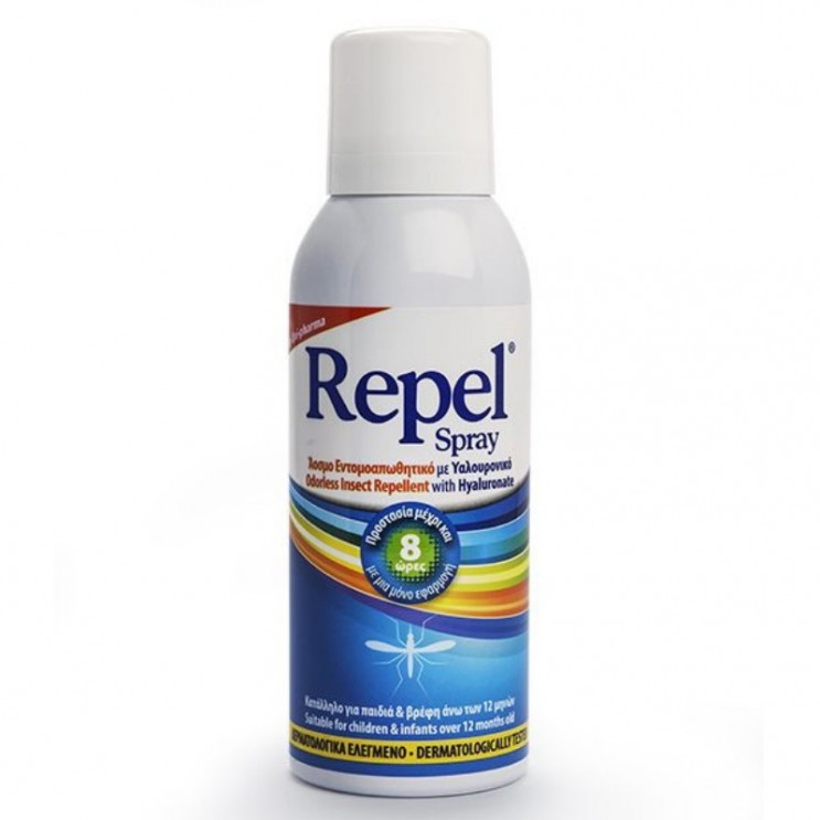 Uni-Pharma Repel Spray Odorless Insect Repellent 50ml | Άοσμο Εντομοαπωθητικό με Υαλουρονικό ΦΡΟΝΤΙΔΑ ΓΙΑ ΤΟ ΣΩΜΑ