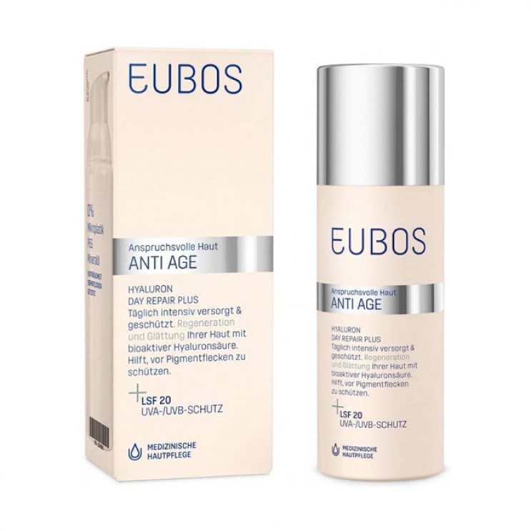 Eubos Anti Age Hyaluron Day Repair Plus SPF20 50ml | Κρέμα Ημέρας για Μείωση των Ρυτίδων ΦΡΟΝΤΙΔΑ ΠΡΟΣΩΠΟΥ