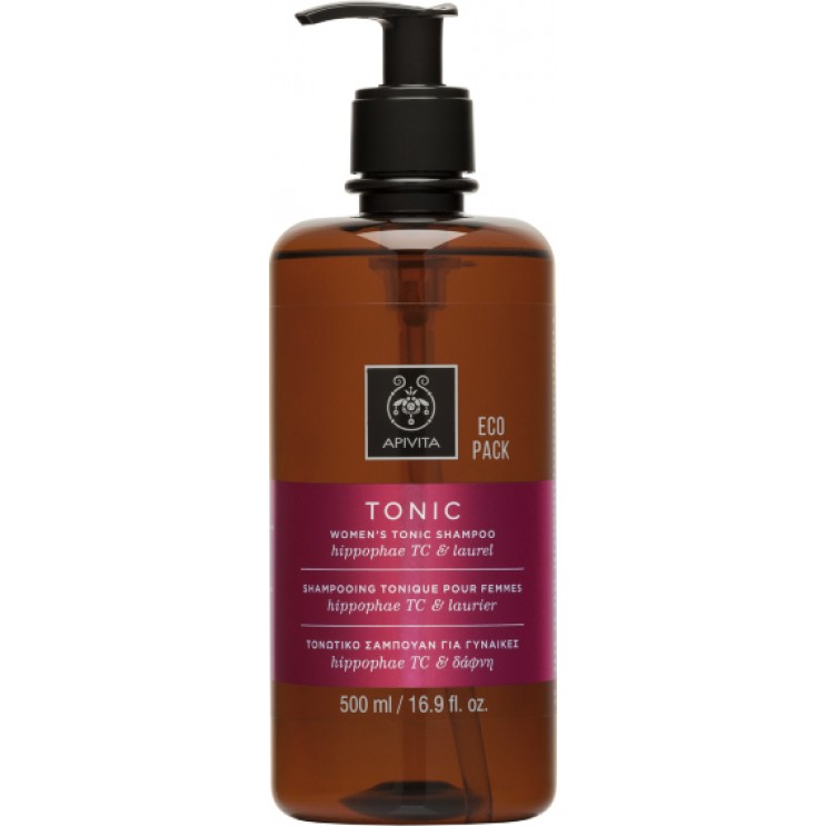 Apivita Women's Tonic Shampoo Eco Pack 500ml | Τονωτικό σαμπουάν για γυναίκες με Hippophae TC & Δάφνη ΦΡΟΝΤΙΔΑ ΜΑΛΛΙΩΝ