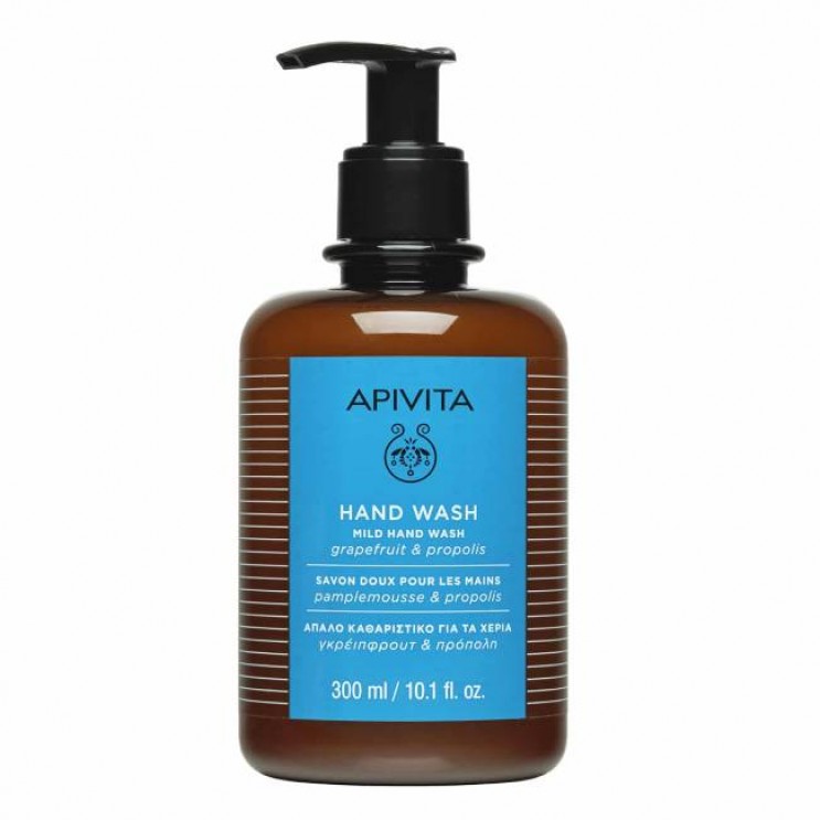 Apivita Mild Hand Wash 300ml | Απαλό Καθαριστικό Χεριών με Γκρέιπφρουτ & Πρόπολη   ΦΑΡΜΑΚΕΙΟ