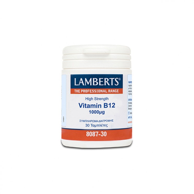 Lamberts Vitamin B-12 1000mcg  (Methilcobalamin) 30tabs |  Βιταμίνη Β12 Συμπλήρωμα Διατροφής ΒΙΤΑΜΙΝΕΣ