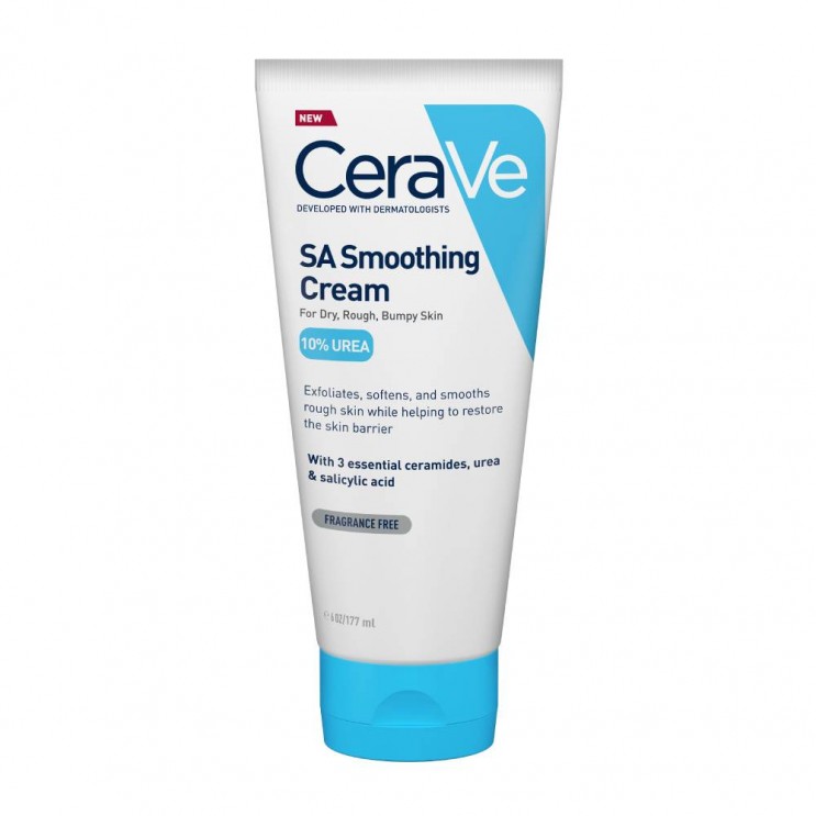 CeraVe SA Smoothing Cream 177ml | Ενυδατική & Απολεπιστική Κρέμα με 10% Ουρία για Ξηρή Επιδερμίδα ΦΡΟΝΤΙΔΑ ΠΡΟΣΩΠΟΥ