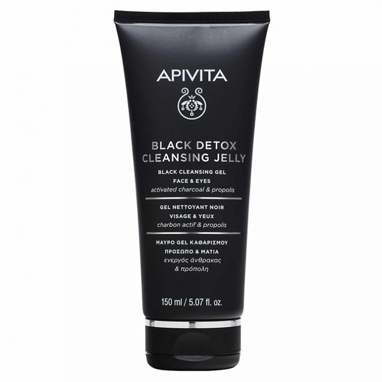 Apivita Black Detox Cleansing Jelly 150ml | Μαύρο Gel Καθαρισμού για Πρόσωπο & Μάτια  ΦΡΟΝΤΙΔΑ ΠΡΟΣΩΠΟΥ