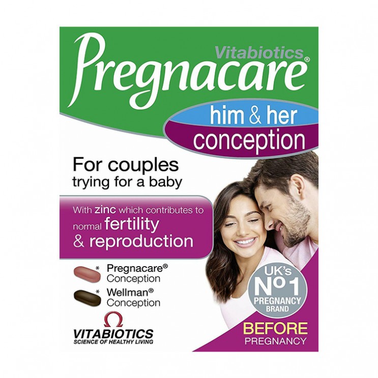 Vitabiotics Pregnacare Him & Her Conception 2x30tabs | Διπλή Φόρμουλα για την Ενίσχυση του Αναπαραγωγικού Συστήματος του Άνδρα & της Γυναίκας ΔΗΜΟΦΙΛΕΣΤΕΡΑ