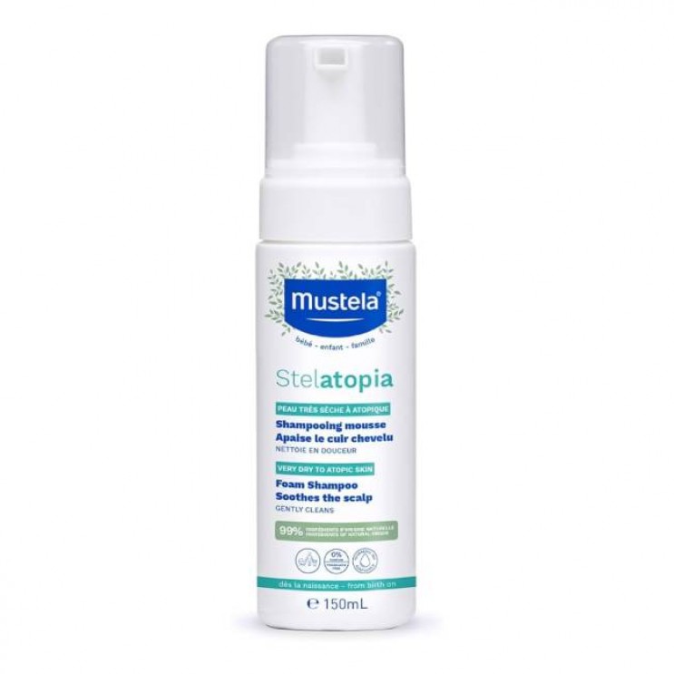 Mustela Stelatopia Foam Shampoo 150ml |Σαμπουάν σε Μορφή Αφρού για Ατοπικό Δέρμα  ΦΑΡΜΑΚΕΙΟ