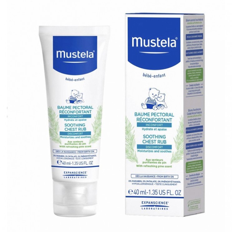 Mustela Soothing Chest Rub 40ml | Κρέμα Εντριβής Στήθους ΦΡΟΝΤΙΔΑ ΠΑΙΔΙΟΥ