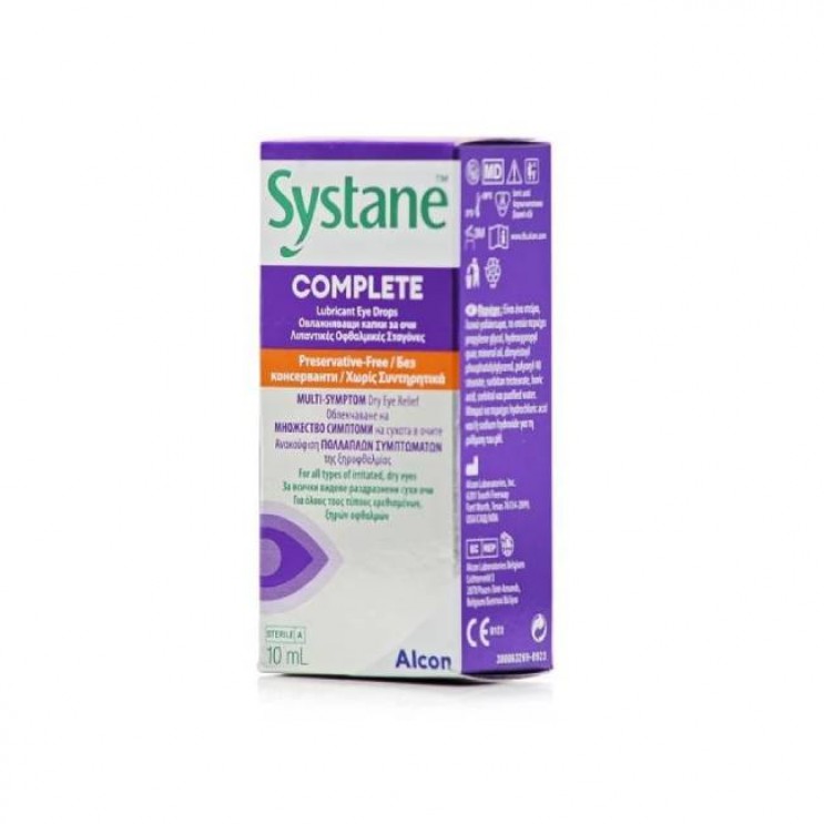 Alcon Systane Complete Drops 10ml | Λιπαντικές Οφθαλμικές Σταγόνες για την Ανακούφιση από την Ξηροφθαλμία ΓΙΑ ΤΑ ΜΑΤΙΑ