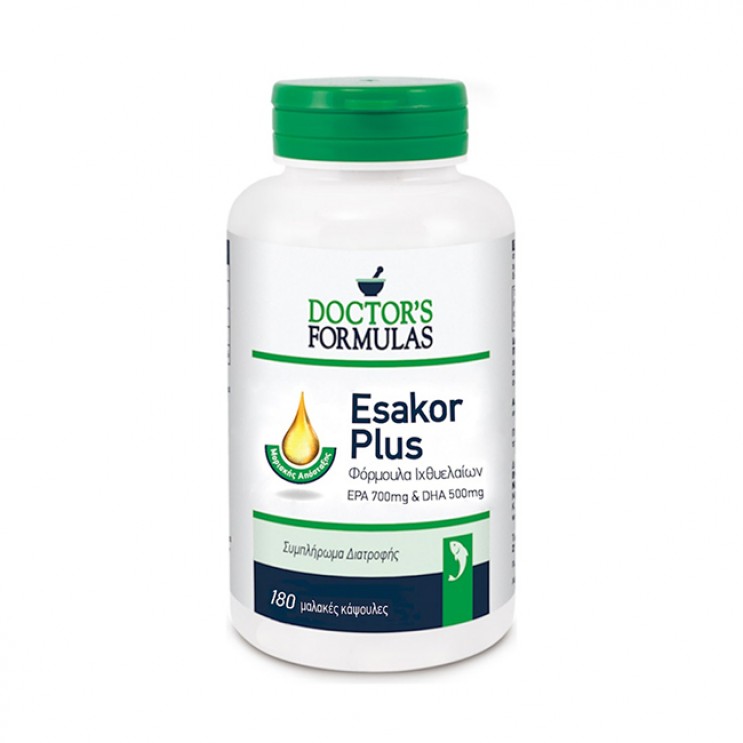 Doctor's Formulas Esakor Plus 180softgels | Συμπλήρωμα Διατροφής, Φόρμουλα Ιχθυελαίων EPA 700mg - DHA 500mg
