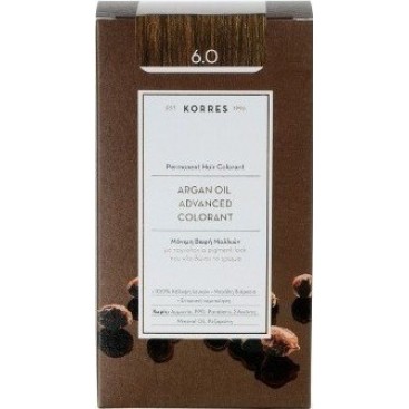 Korres Μόνιμη Βαφή Μαλλιών Argan Oil 6.0 (ΞΑΝΘΟ ΣΚΟΥΡΟ)