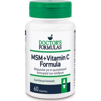 Doctor's Formulas MSM + Vitamin C Συμπλήρωμα Διατροφής για την Υγεία των Αρθρώσεων, 60 caps