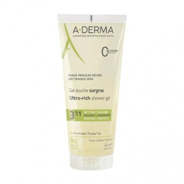 A-Derma Gel Douche Surgras Ultra Rich Shower Gel 200ml | Αφρόλουτρο για Ξηρές Επιδερμίδες