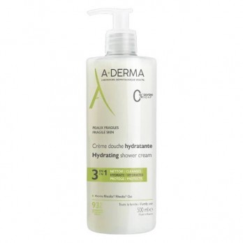 A-Derma Creme Douche Hydratante 500ml | Καταπραϋντικό Τζελ Καθαρισμού για Πρόσωπο, Σώμα και Μαλλιά χωρίς Σαπούνι
