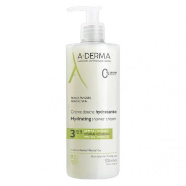 A-Derma Creme Douche Hydratante 500ml | Καταπραϋντικό Τζελ Καθαρισμού για Πρόσωπο, Σώμα και Μαλλιά χωρίς Σαπούνι