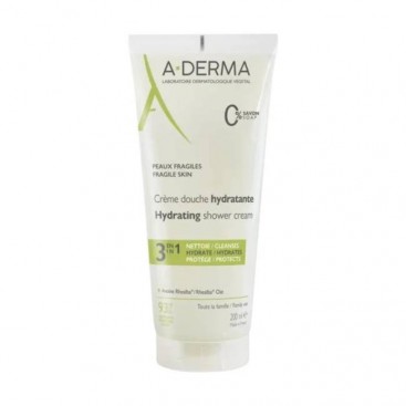 A-Derma Gel Douche Hydra-Protecteur 200ml | Καταπραϋντικό Τζελ Καθαρισμού για Πρόσωπο, Σώμα και Μαλλιά χωρίς Σαπούνι