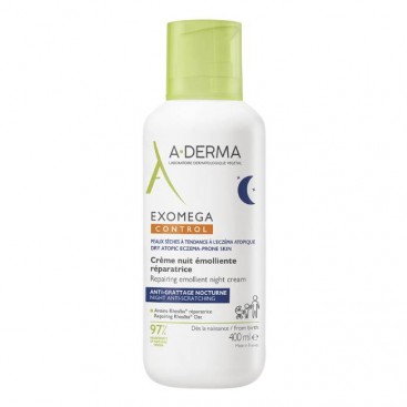 A-Derma Exomega Control Creme Nuit 400ml | Μαλακτική Κρέμα Νύχτας για το Ατοπικό και Ξηρό Δέρμα