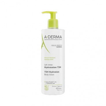A-Derma Lait Corps Hydratation 72H 400ml | Ενυδατικό  Λεπτόρρευστο Γαλάκτωμα Σώματος